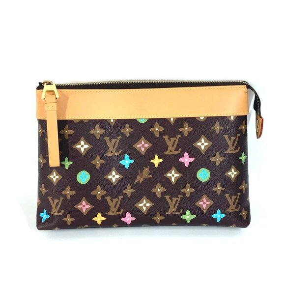 LOUIS VUITTON M83568 Monogram-Cragi Pochette-Voyage Souple bag pouch Clutch - Picture 1 of 16
